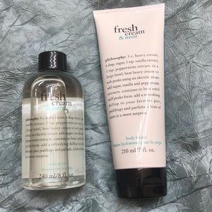 PHILOSOPHY FRESH CREAM & MINT LOTION / BODY SPRITZ